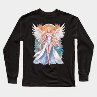 Heavenly Grace Anime Angel Girl Long Sleeve T-Shirt